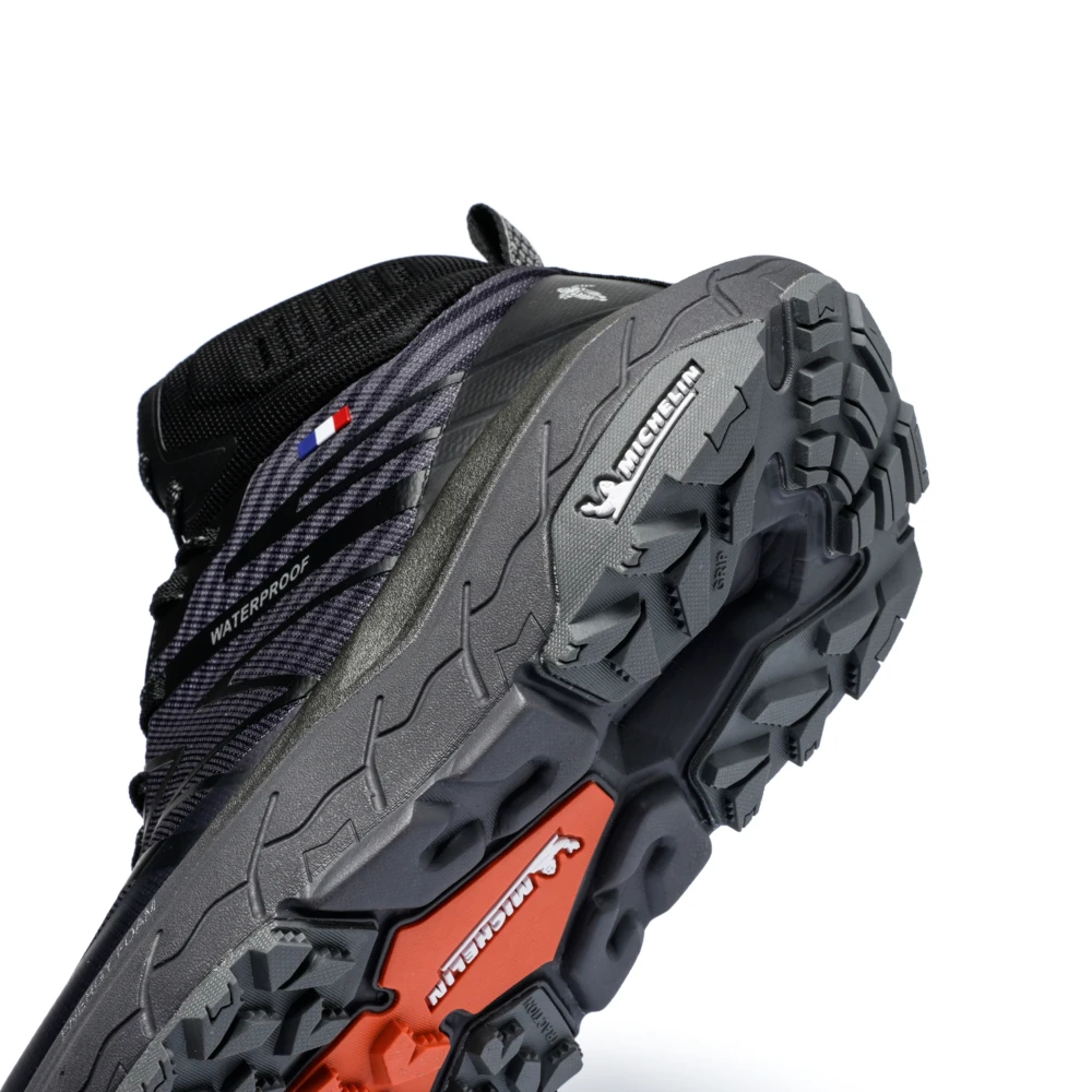 Botín Outdoor Waterproof AW04 Negro-Naranjo Hombre, Michelin - Imagen 2