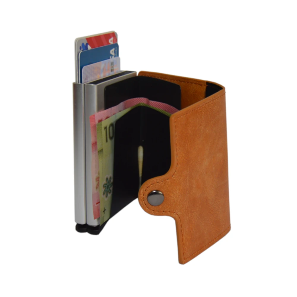 Tarjetero Billetera Eco-Cuero Anti-Clonación Doble, Indomit - Imagen 3